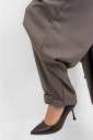 pantalone modello balloon pinstriped